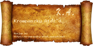 Krompaszky Atád névjegykártya